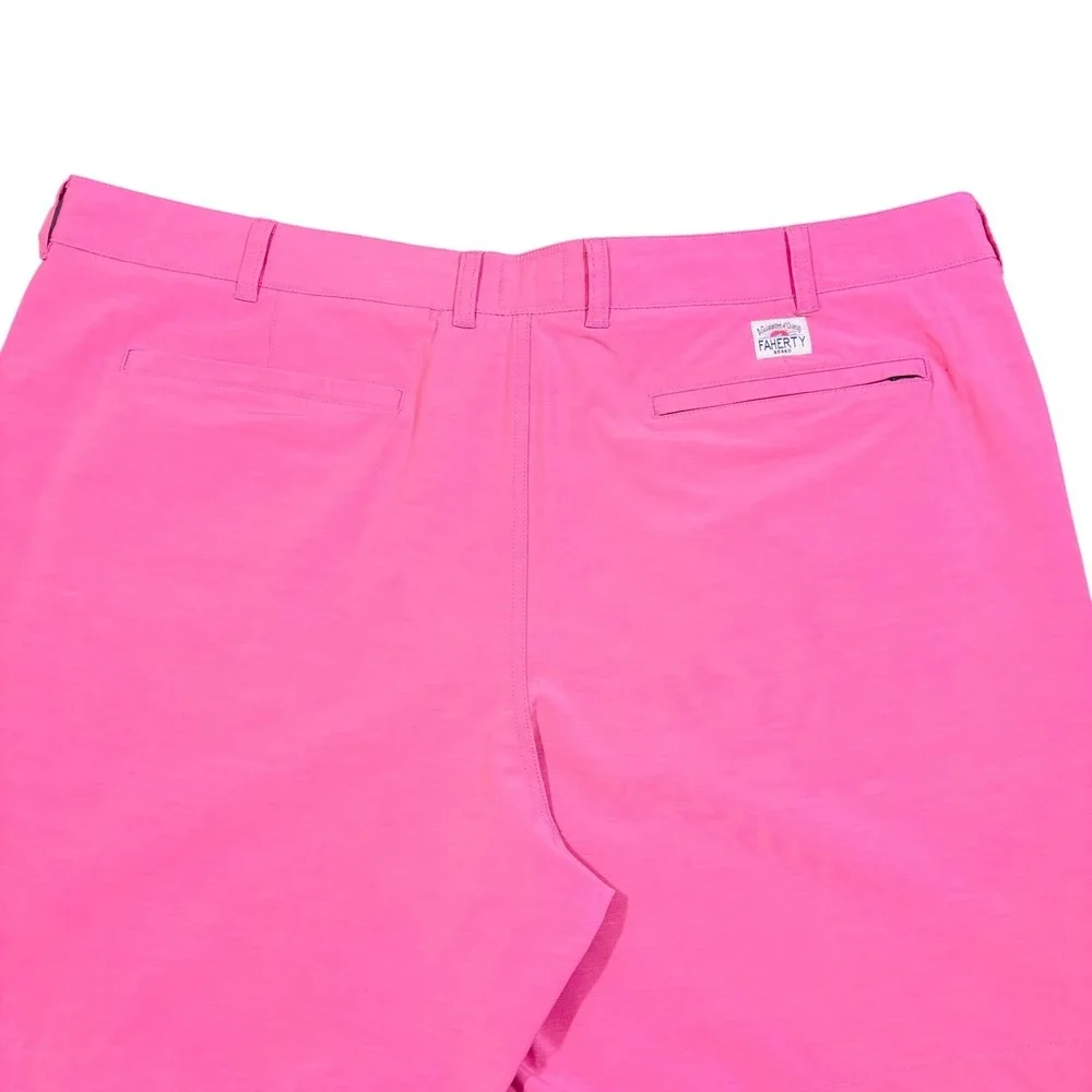 Faherty Mens All Day Shorts‎ Mauve Pink Stretch Drawstrings Casual Walking Sz 46